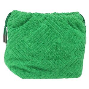 BOTTEGA VENETA Pouch pile Green Auth 127622